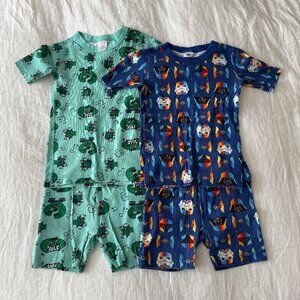 Lot of 2 Hanna Andersson Short John/PJ/Pajama Sets - Size 8 / 130cm - Characters